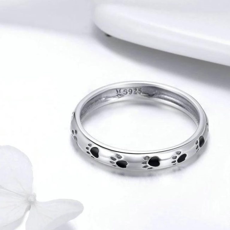Bague Argent Sterling 925 Réglable - Motif Pattes Et Empreintes Chien/chat - Taille Unique, Cuillère - Neuf Avec étiquettes