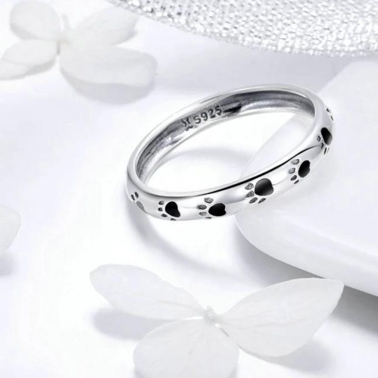 Bague Chat Argent 925 Réglable Pour Femme - Anneau Patte De Chat Ajustable HinDaLi